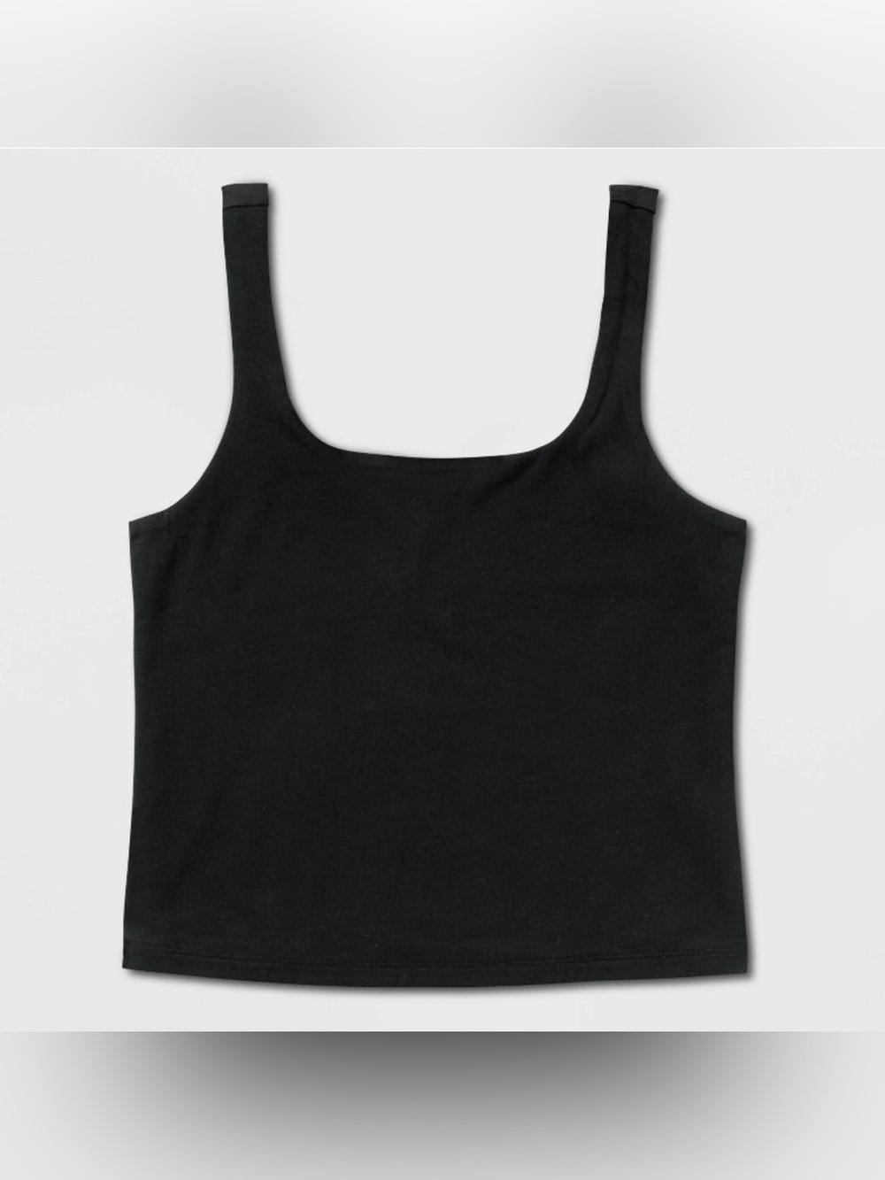 A New Day Women’s Black Sculpt Square Neck Tank Top Size Medium
